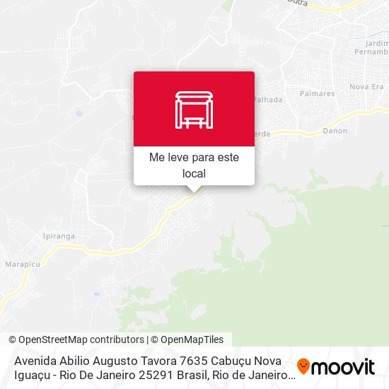 Avenida Abilio Augusto Tavora 7635 Cabuçu Nova Iguaçu - Rio De Janeiro 25291 Brasil mapa