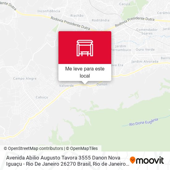 Avenida Abilio Augusto Tavora 3555 Danon Nova Iguaçu - Rio De Janeiro 26270 Brasil mapa