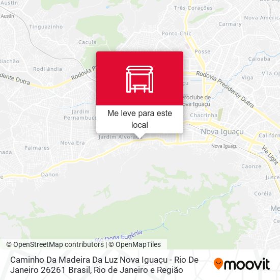 Caminho Da Madeira Da Luz Nova Iguaçu - Rio De Janeiro 26261 Brasil mapa