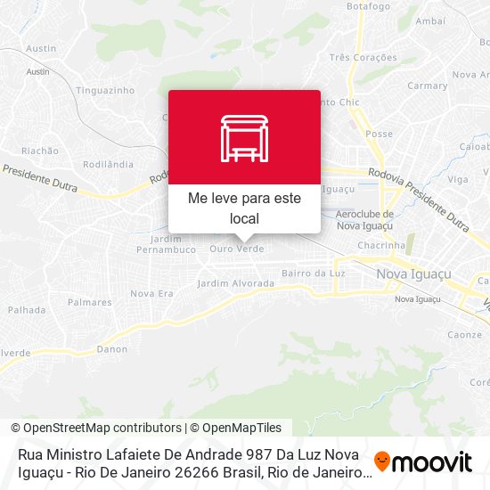 Rua Ministro Lafaiete De Andrade 987 Da Luz Nova Iguaçu - Rio De Janeiro 26266 Brasil mapa