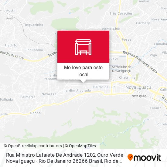 Rua Ministro Lafaiete De Andrade 1202 Ouro Verde Nova Iguaçu - Rio De Janeiro 26266 Brasil mapa