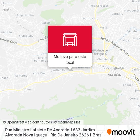 Rua Ministro Lafaiete De Andrade 1683 Jardim Alvorada Nova Iguaçu - Rio De Janeiro 26261 Brasil mapa