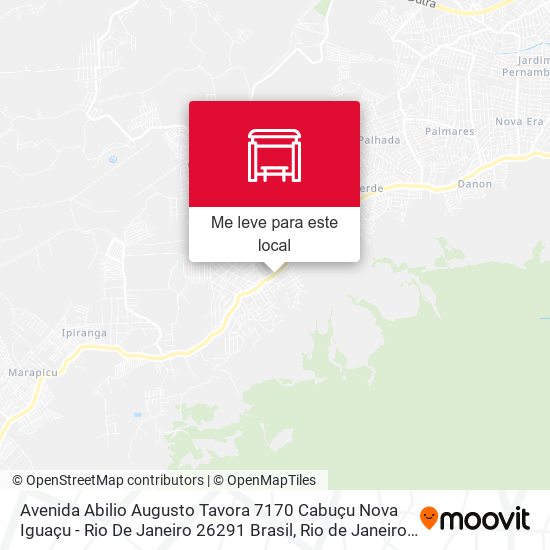 Avenida Abilio Augusto Tavora 7170 Cabuçu Nova Iguaçu - Rio De Janeiro 26291 Brasil mapa