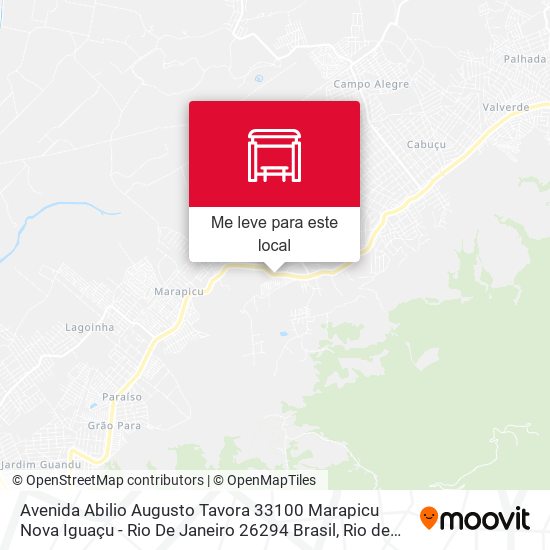 Avenida Abilio Augusto Tavora 33100 Marapicu Nova Iguaçu - Rio De Janeiro 26294 Brasil mapa