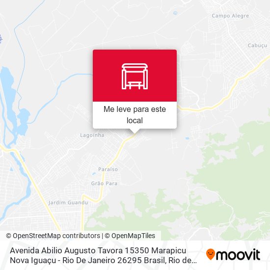Avenida Abilio Augusto Tavora 15350 Marapicu Nova Iguaçu - Rio De Janeiro 26295 Brasil mapa