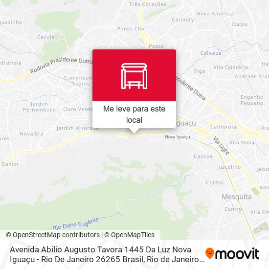 Avenida Abilio Augusto Tavora 1445 Da Luz Nova Iguaçu - Rio De Janeiro 26265 Brasil mapa