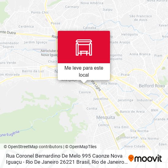 Rua Coronel Bernardino De Melo 995 Caonze Nova Iguaçu - Rio De Janeiro 26221 Brasil mapa