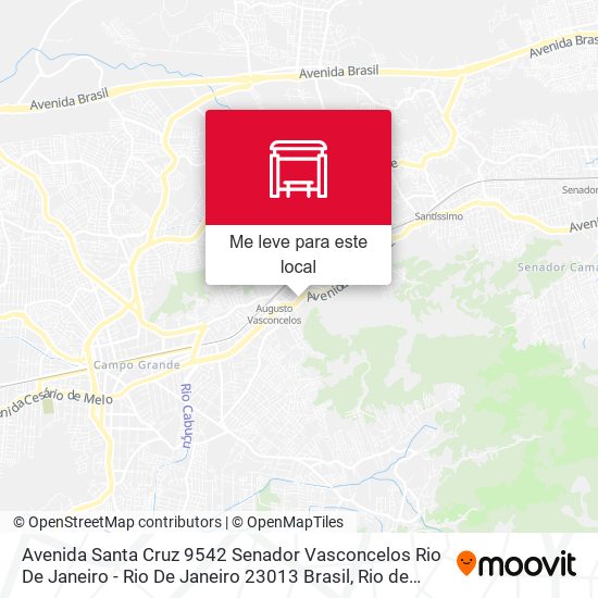 Avenida Santa Cruz 9542 Senador Vasconcelos Rio De Janeiro - Rio De Janeiro 23013 Brasil mapa
