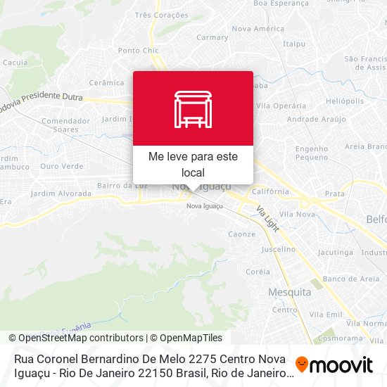 Rua Coronel Bernardino De Melo 2275 Centro Nova Iguaçu - Rio De Janeiro 22150 Brasil mapa