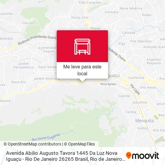 Avenida Abilio Augusto Tavora 1445 Da Luz Nova Iguaçu - Rio De Janeiro 26265 Brasil mapa