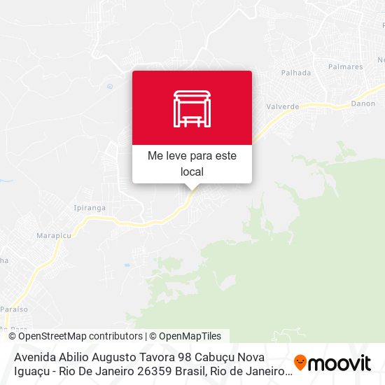 Avenida Abilio Augusto Tavora 98 Cabuçu Nova Iguaçu - Rio De Janeiro 26359 Brasil mapa
