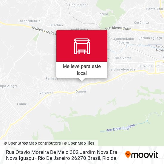 Rua Otavio Moreira De Melo 302 Jardim Nova Era Nova Iguaçu - Rio De Janeiro 26270 Brasil mapa