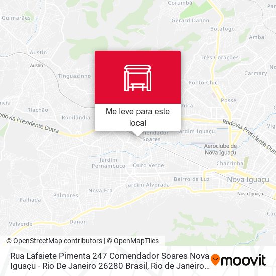 Rua Lafaiete Pimenta 247 Comendador Soares Nova Iguaçu - Rio De Janeiro 26280 Brasil mapa