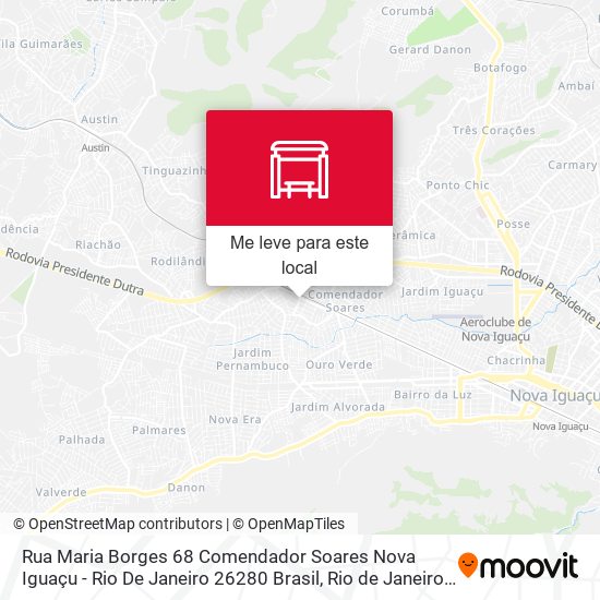 Rua Maria Borges 68 Comendador Soares Nova Iguaçu - Rio De Janeiro 26280 Brasil mapa