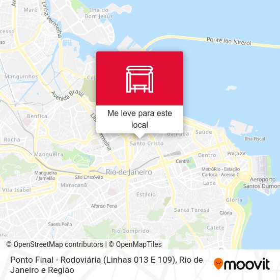 Ponto Final - Rodoviária (Linhas 013 E 109) mapa
