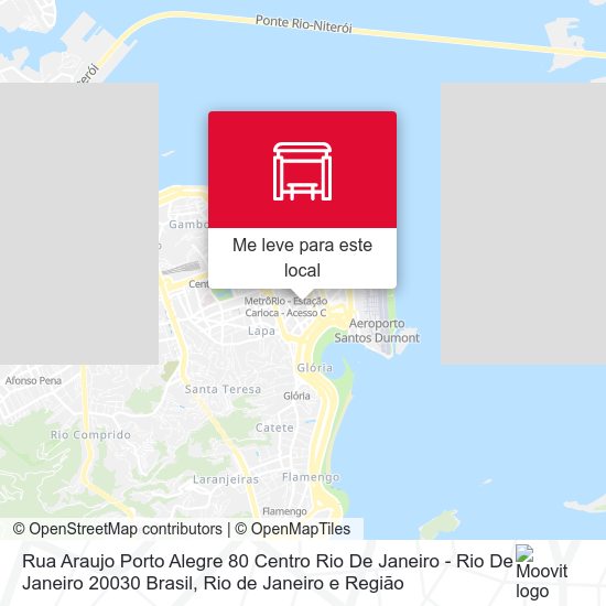 Rua Araujo Porto Alegre 80 Centro Rio De Janeiro - Rio De Janeiro 20030 Brasil mapa