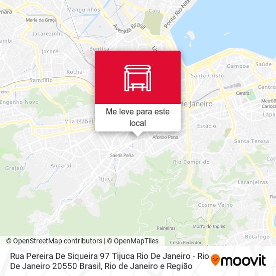 Rua Pereira De Siqueira 97 Tijuca Rio De Janeiro - Rio De Janeiro 20550 Brasil mapa