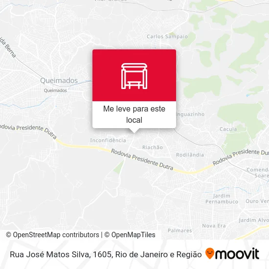Rua José Matos Silva, 1605 mapa