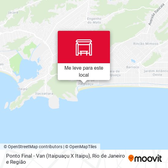 Ponto Final - Van (Itaipuaçu X Itaipu) mapa