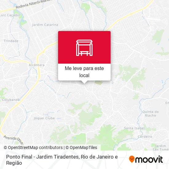 Ponto Final - Jardim Tiradentes mapa