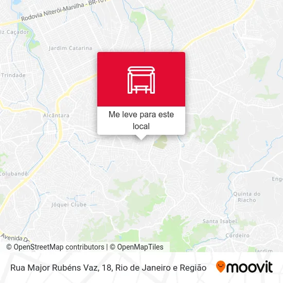 Rua Major Rubéns Vaz, 18 mapa