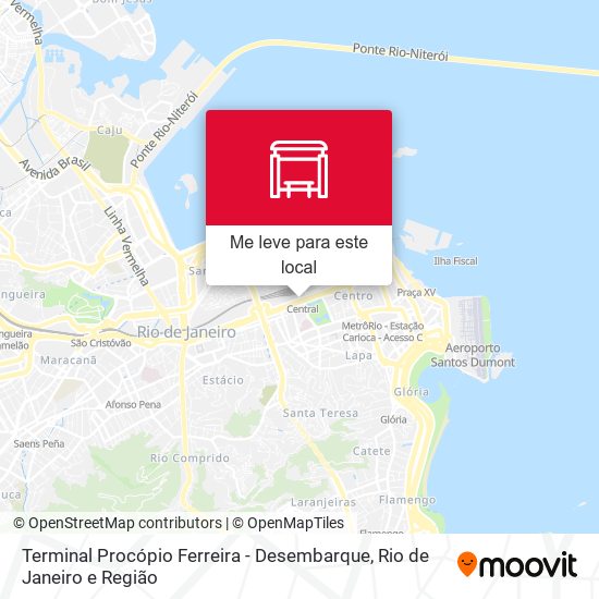 Terminal Procópio Ferreira - Desembarque mapa