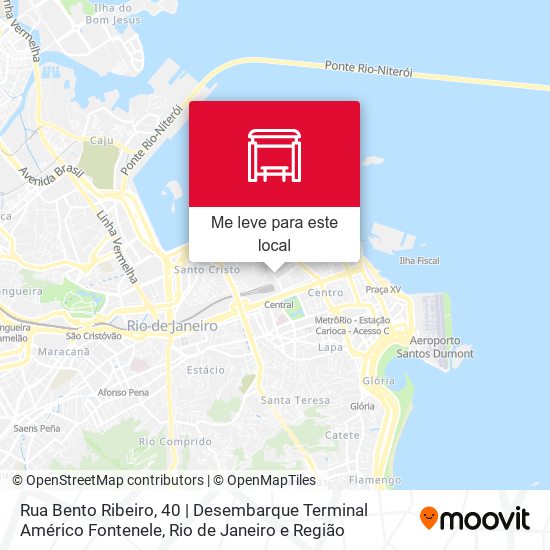 Rua Bento Ribeiro, 40 | Desembarque Terminal Américo Fontenele mapa