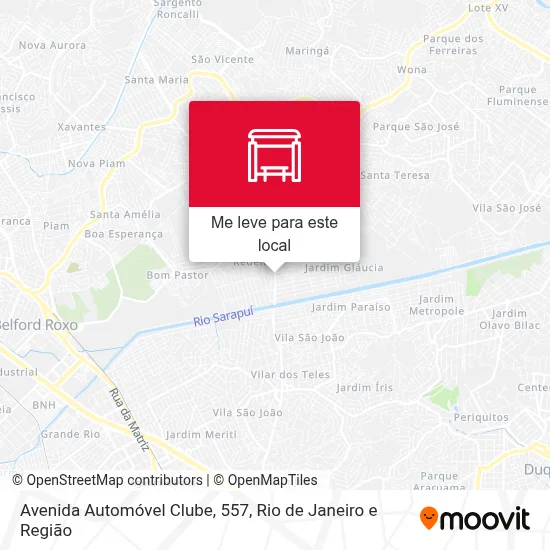 Avenida Automóvel Clube, 557 mapa