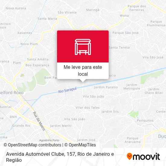 Avenida Automóvel Clube, 157 mapa