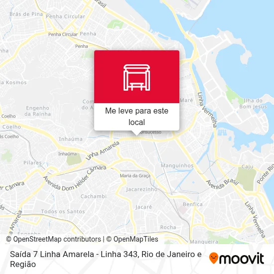 Saída 7 Linha Amarela - Linha 343 mapa