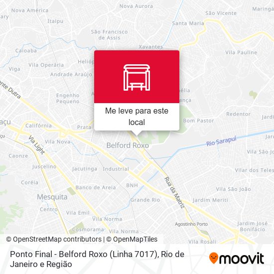 Ponto Final - Belford Roxo (Linha 7017) mapa