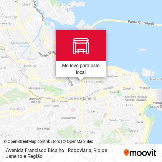 Avenida Francisco Bicalho | Rodoviária mapa
