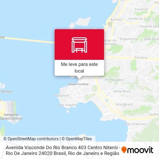 Avenida Visconde Do Rio Branco 403 Centro Niterói - Rio De Janeiro 24020 Brasil mapa