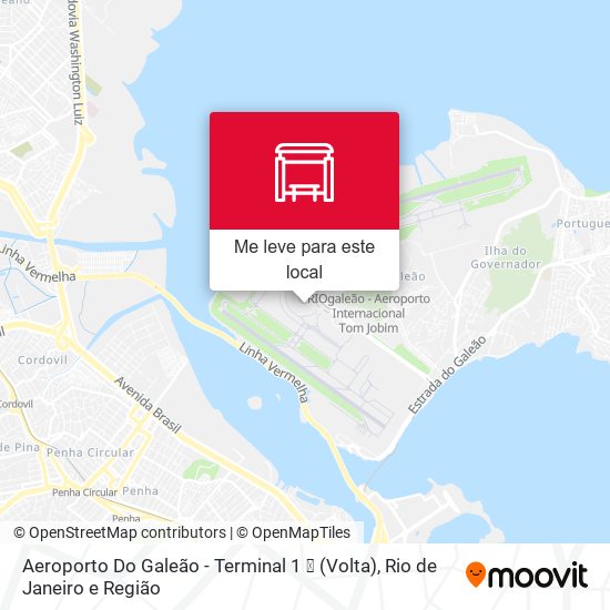 Aeroporto Do Galeão - Terminal 1 ✈ (Volta) mapa