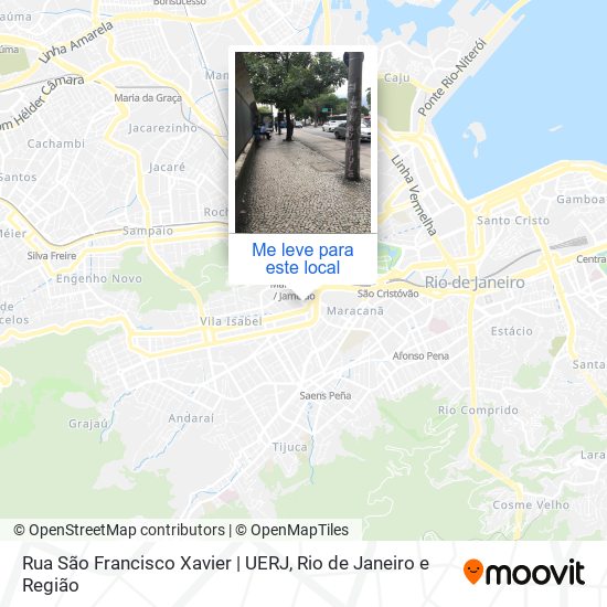 Rua São Francisco Xavier | UERJ mapa