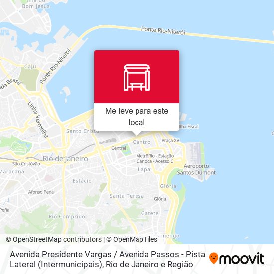 Avenida Presidente Vargas / Avenida Passos - Pista Lateral (Intermunicipais) mapa