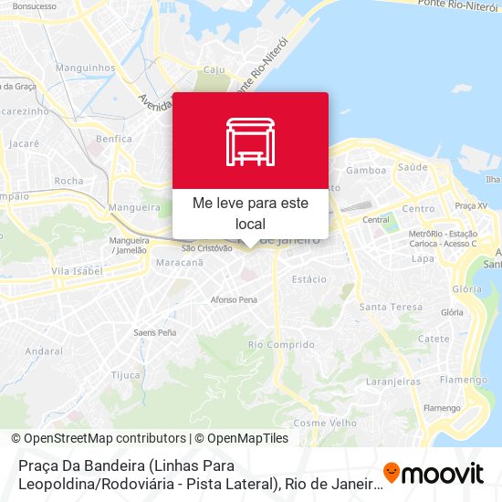 Praça Da Bandeira (Linhas Para Leopoldina / Rodoviária - Pista Lateral) mapa