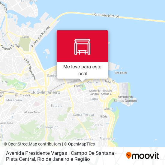 Avenida Presidente Vargas | Campo De Santana - Pista Central mapa