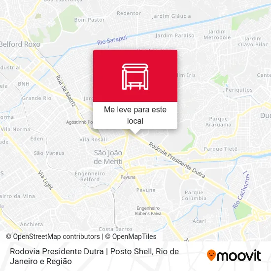 Rodovia Presidente Dutra | Posto Shell mapa