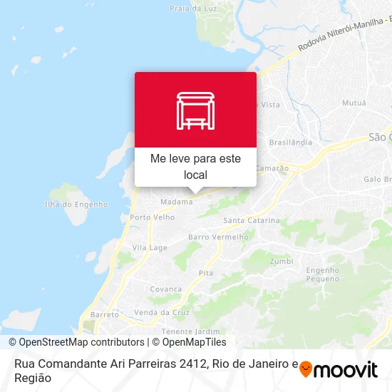 Rua Comandante Ari Parreiras 2412 mapa