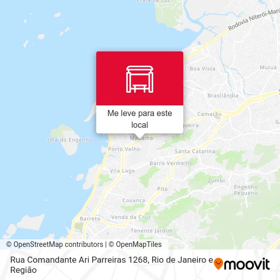 Rua Comandante Ari Parreiras 1268 mapa