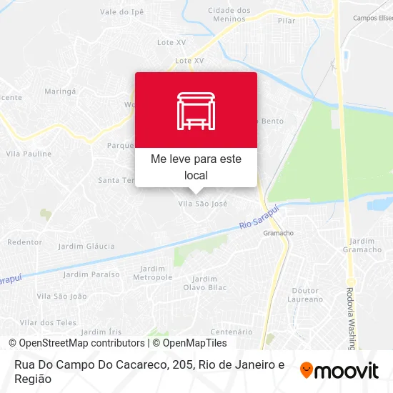 Rua Do Campo Do Cacareco, 205 mapa