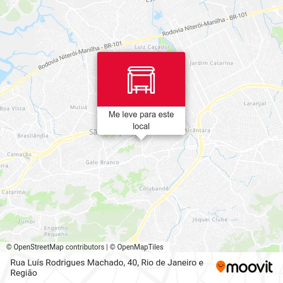 Rua Luís Rodrigues Machado, 40 mapa