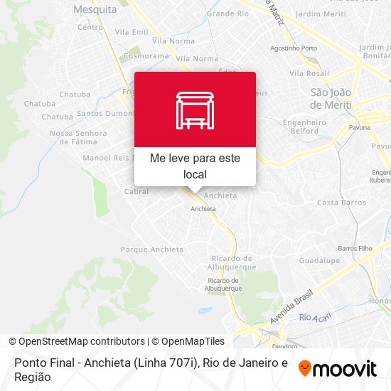 Ponto Final - Anchieta (Linha 707i) mapa