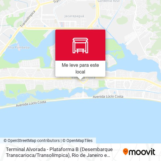Terminal Alvorada - Plataforma B (Desembarque Transcarioca / Transolímpica) mapa