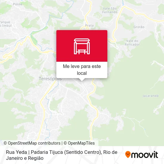 Rua Yeda | Padaria Tijuca (Sentido Centro) mapa