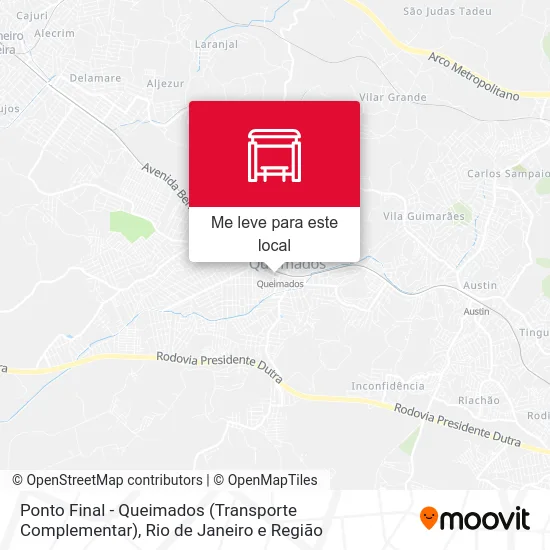 Ponto Final - Queimados (Transporte Complementar) mapa