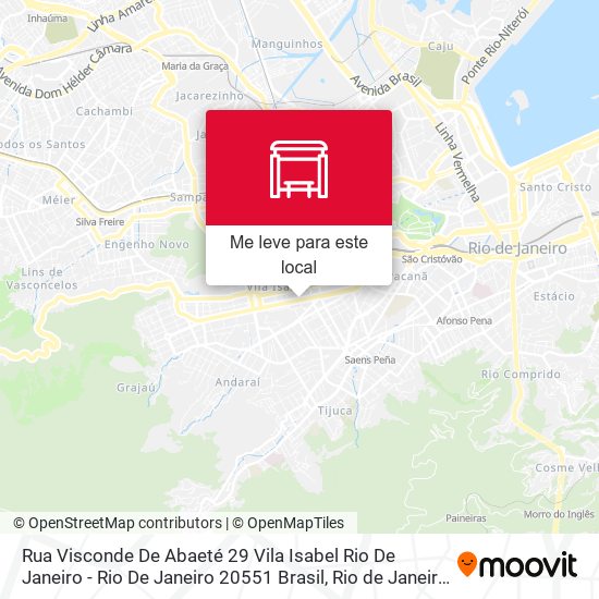 Rua Visconde De Abaeté 29 Vila Isabel Rio De Janeiro - Rio De Janeiro 20551 Brasil mapa
