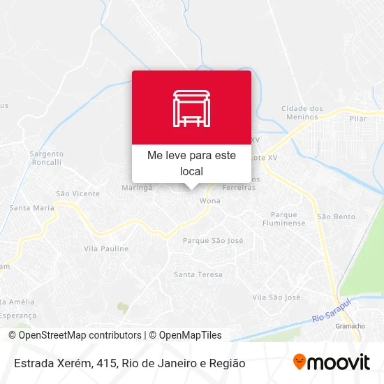 Estrada Xerém, 415 mapa