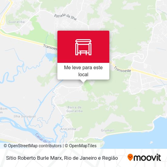 Sítio Roberto Burle Marx mapa